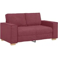 vidaXL Canapé 2 places vin rouge 120 cm Tissu