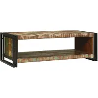 vidaXL Table basse 120 x 50 x 38 cm Bois massif recyclé