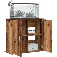 vidaXL Support d'aquarium imitation vieux bois 81x36x73 cm Bois composite