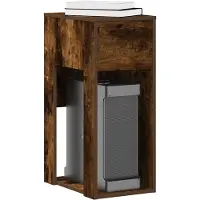 vidaXL Armoire informatique avec tiroir chêne fumé 30x44x74 cm