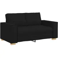 vidaXL Canapé 2 places Noir 160x78x84 cm Tissu
