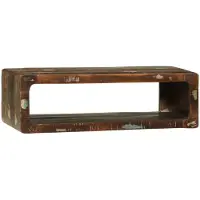 vidaXL Meuble TV Multicolore 80 x 30 x 25 cm Bois massif Bois ancien