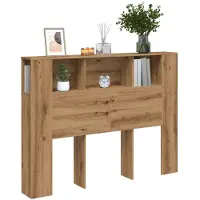 vidaXL Armoire de tête de lit Artisan-Chêne 140x18,5x102,5 cm Bois composite