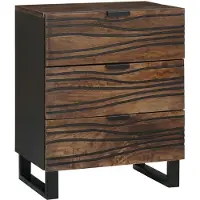vidaXL Cabinet de chevet Noyer 50 x 33 x 60 cm bois de manguier massif