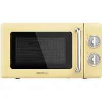Cecotec ProClean 3110, micro-ondes rétro avec grill, 20 litres, 700W, couleur jaune