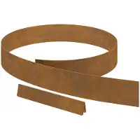 vidaXL Bordure de pelouse, 4 pièces, aspect rouillé, 450 x 0,05 x 10 cm, acier résistant aux intempéries