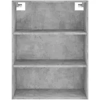 vidaXL Highboard gris béton 69,5x32,5x180 cm Bois composite