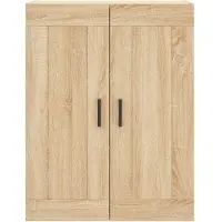 vidaXL Highboard chêne Sonoma 69,5x34x180 cm Matériau dérivé du bois