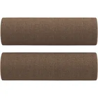 vidaXL Ensemble de canapés 2 pièces avec coussins Tissu brun