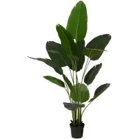 Mica Decorations Bananier Artificiel en Pot - - H180 x Ø30 cm - Vert
