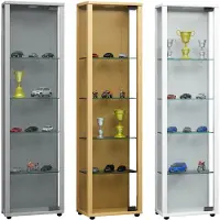 Hioshop Bois verre vitrine de collection vitrine de verre vitrine stand vitrine Edana Mini Bois verre vitrine de collection vitrine de verre vitrine stand vitrine Edana Mini