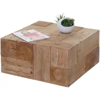Mendler Table basse HWC-A15c, Table de salon, Sapin massif rustique MVG 30x60x60cm