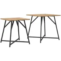 vidaXL Ensemble de tables d'appoint 2 pcs Chêne artisanal et noir