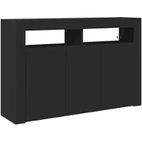 vidaXL Sideboard Noir 116 x 30 x 75 cm Bois composite
