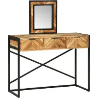 vidaXL Coiffeuse marron 100 x 40 x 120 cm bois massif acacia