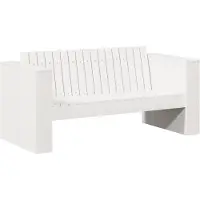 vidaXL Canapé de jardin blanc 134 x 60 x 62 cm en pin massif