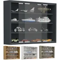 VCM Bois verre suspendu vitrine murale collectionneur vitrine Agisa M