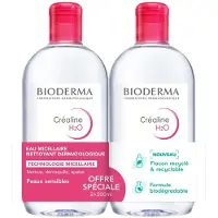 Bioderma Crealine Eau Micellaire H2O Sans parfum 2x500ml