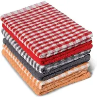 HOME LINGE PASSION Lot De 6 Torchons Essuie-Mains - - 100% Coton - 45 X 60 Cm - Multicolore