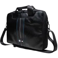 BMW Sacoche pour ordinateur portable 16 pouces Carbon Blue Stripes Noir