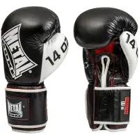 Metal Boxe Gants De Boxe Cuir Sparring - Noir / Blanc