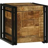 vidaXL Boîte de rangement marron et noire, 40 x 40 x 40 cm