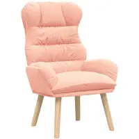 vidaXL fauteuil rose 69 x 74 x 93 cm tissu Sherpa