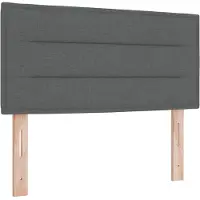 vidaXL Tête de lit LED avec barres lumineuses LED gris foncé 100 cm Tissu