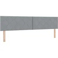 vidaXL Tête de lit LED, gris clair, revêtement en tissu