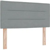 vidaXL Tête de lit LED avec bandes lumineuses LED Gris clair 90 cm Tissu