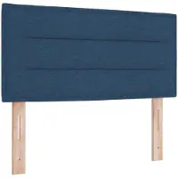 vidaXL Tête de lit avec bandes lumineuses LED et tête de lit bleue 90 cm en tissu