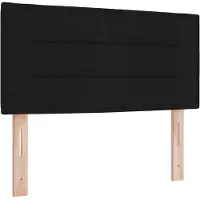 vidaXL Tête de lit LED avec bandes lumineuses LED Noir 90 cm Tissu