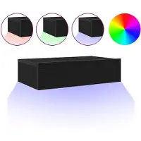 vidaXL Armoires TV avec lampes LED 2 pcs. chêne noir 60x35x15,5 cm