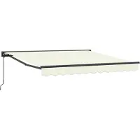 vidaXL Armature d'auvent Crème 350 x 250 cm Polyester avec revêtement PU