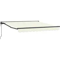 vidaXL Armature de store crème 300 x 250 cm en polyester avec revêtement PU