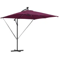 vidaXL Parasol rouge bordeaux 249 x 249 x 250 cm