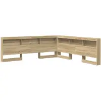 vidaXL Tête de lit de rangement, bois imitation chêne Sonoma