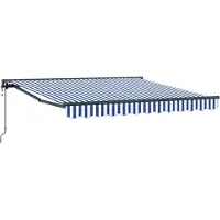 vidaXL Cadre de store bleu et blanc 300 x 250 cm
