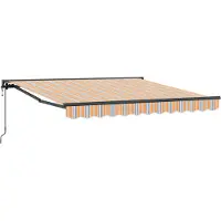 vidaXL Cadre de store bleu et orange 300 x 250 cm