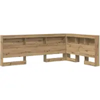 vidaXL Tête de lit de rangement, style artisanal, bois stratifié chêne