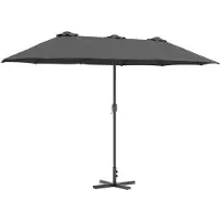 vidaXL Parasol de jardin anthracite 370 x 197 x 239 cm