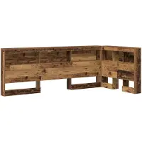 vidaXL : Tête de lit de rangement, bois de récupération, matériau composite en bois