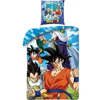 Dragon Ball Z Parure de lit - - microfibre - 1 housse de couette 140 x 200 cm + 1 taie d'oreiller 63 x 63 cm