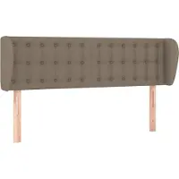 vidaXL Tête de lit avec oreilles taupe 147x23x78/88 cm Tissu