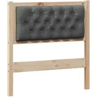 vidaXL Tête de lit Autres Marron et Gris foncé 75 cm Pin massif