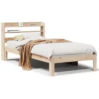 vidaXL Cadre de lit avec tête de lit sans matelas 100x200 cm