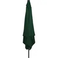 vidaXL Parasol de jardin vert 295 x 295 x 245 cm polyester et acier