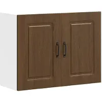 vidaXL Armoire de cuisine suspendue Kalmar brun imitation chêne Matériau dérivé du bois