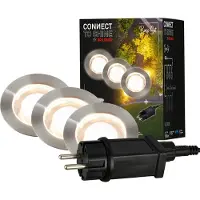 Briloner CONNECT TO SHINE Kit de d marrage Padouk avec lot de 3 spots encastrables LED, IP67