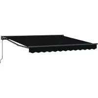 vidaXL Cadre d'auvent noir 350 x 250 cm